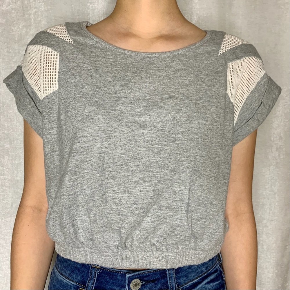Volcom Grey Cropped T-Shirt